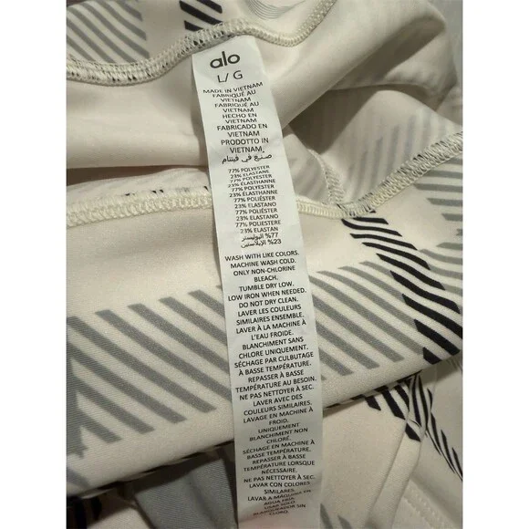 Alo Yoga Airlift Plaid 2pc Set Womens L High-Waisted Leggings + Bra - Picture 5 of 7